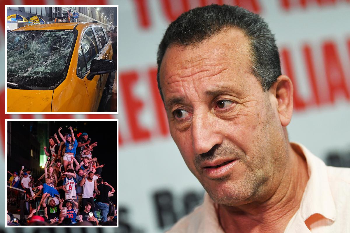 Cabbie 'lucky to be alive' after Knicks maniacs trashed taxi as rapper French Montana steps in to help