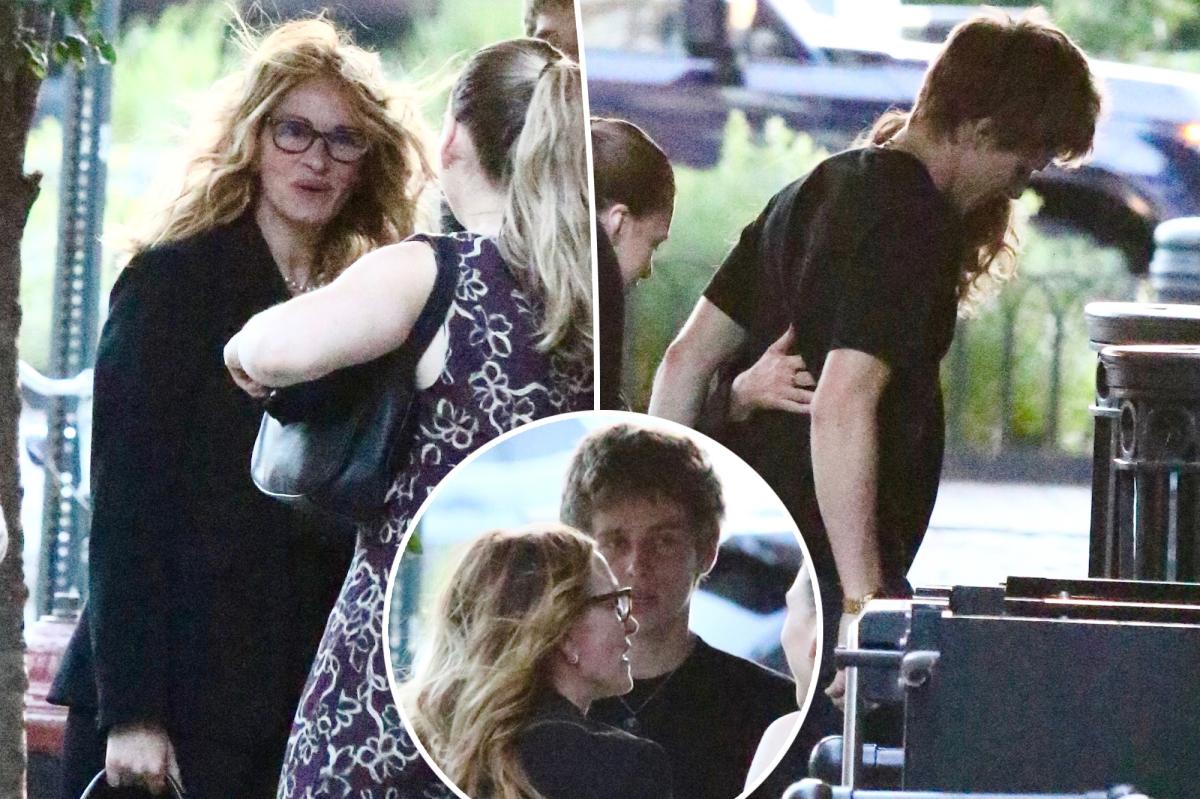 Julia Roberts' son Henry towers over her in NYC