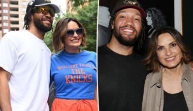 Knicks star Jalen Brunson supports Mariska Hargitay at her Broadway play