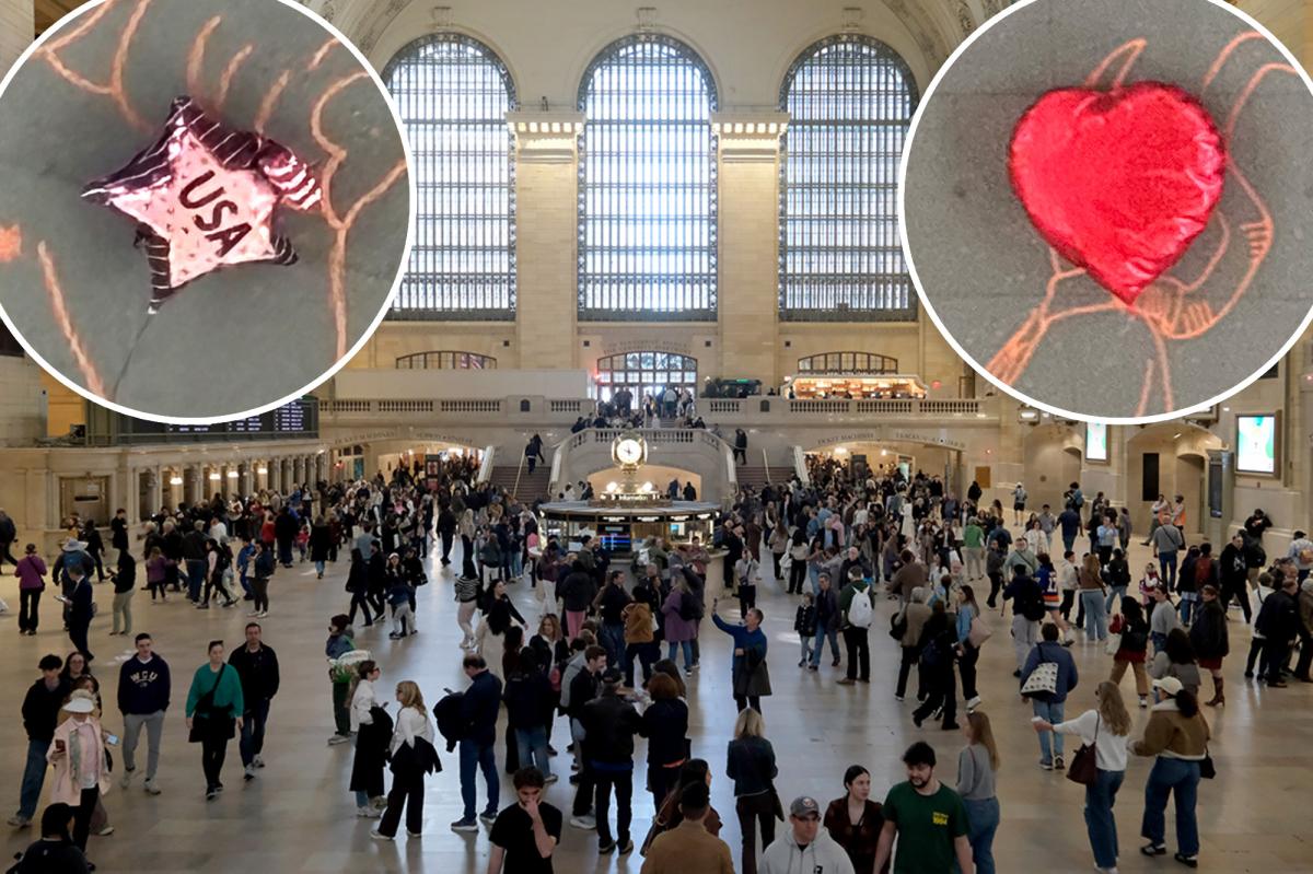 Here's the story behind the mysterious balloons floating in Grand Central Station