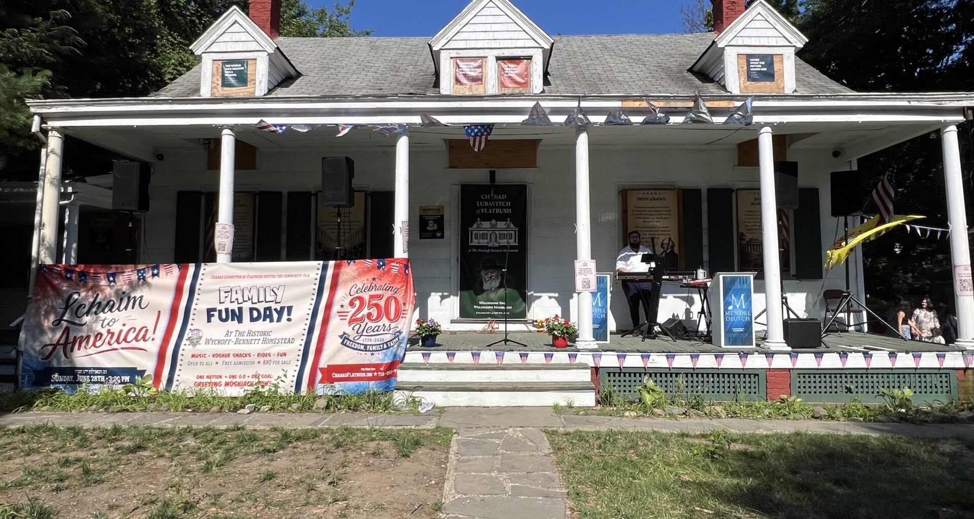 The Wyckoff–Bennett Homestead on Sunday, June 28, celebrating 250 years of freedom. Photo: Loretta Chin/Brooklyn Eagle