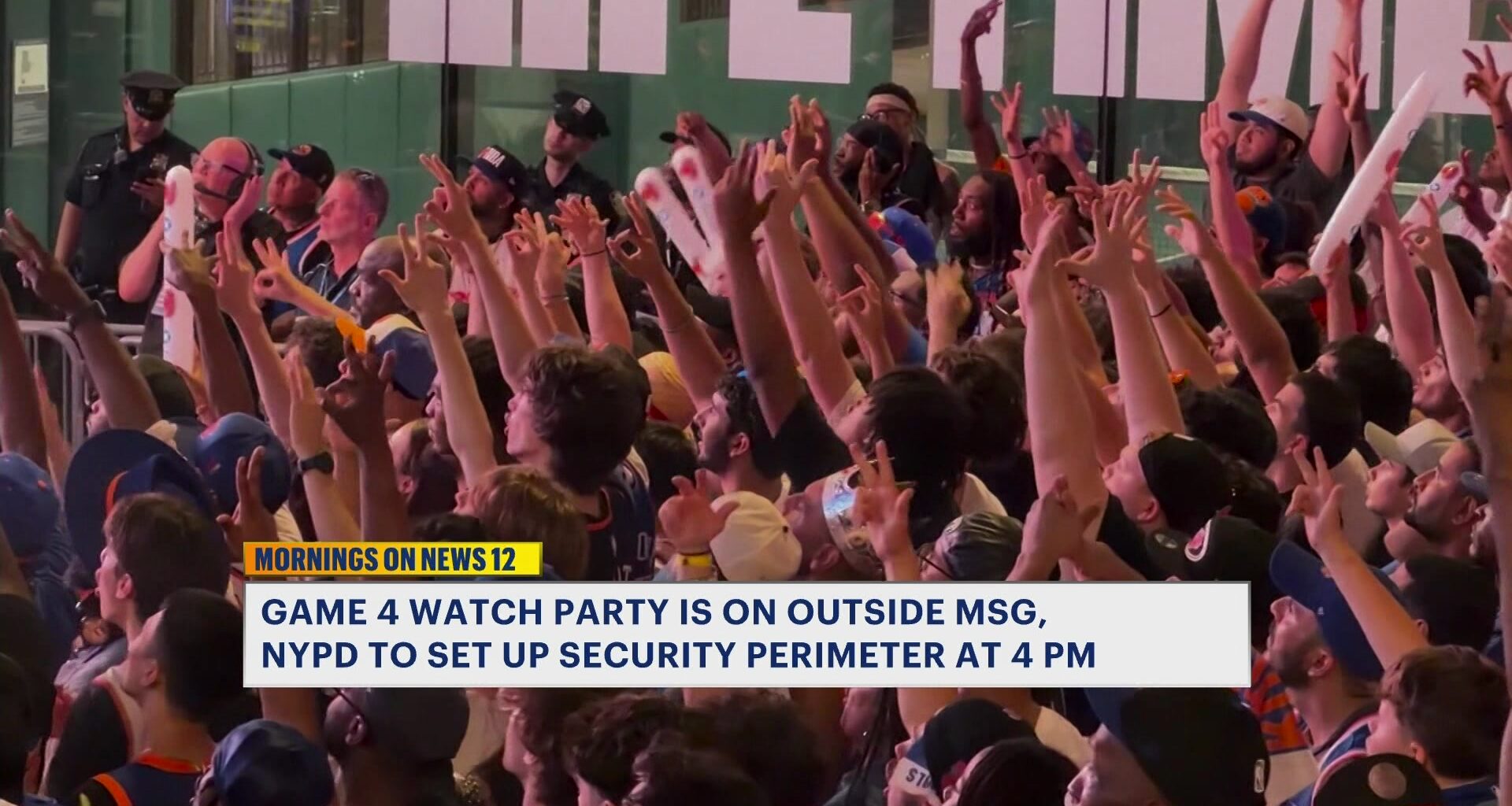 News 12 | Bronx | Knicks Game 4 Watch Party Approved Outside Of Madison Square Garden