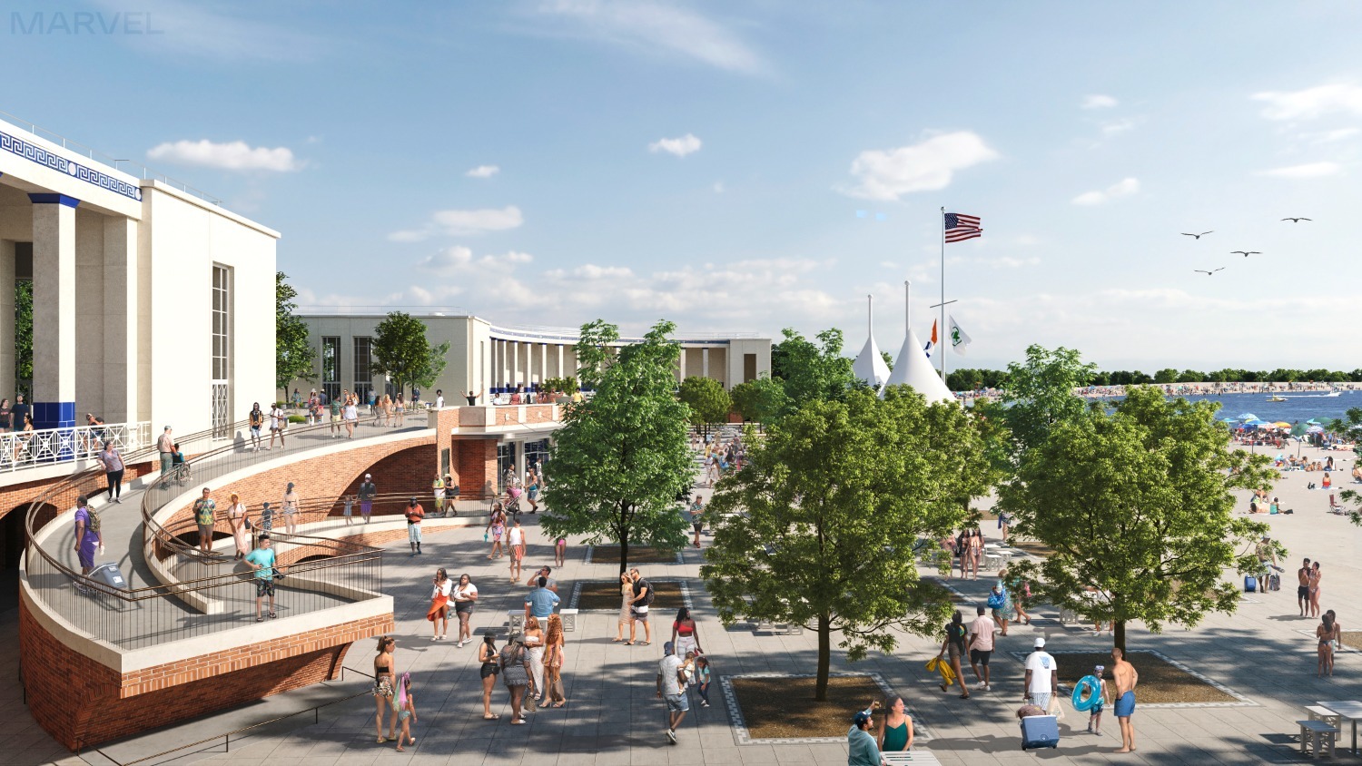 Orchard Beach Pavilion Reopens in the Bronx After 17 Years: See Pictures of the $114 Million Glow-Up