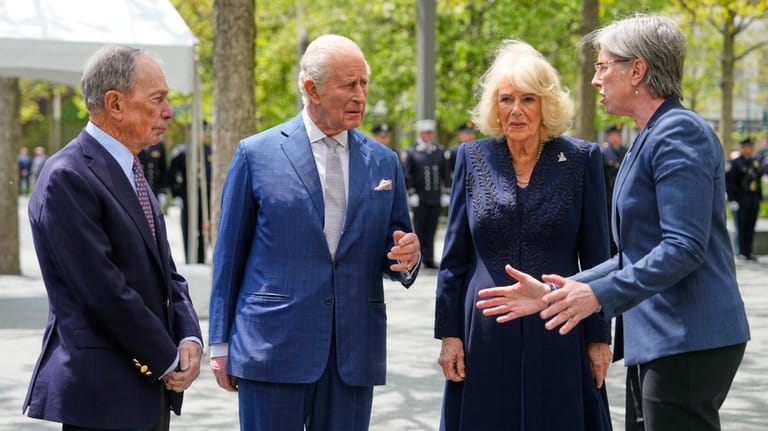 From left, former New York City Mayor Michael Bloomberg, Britain's...