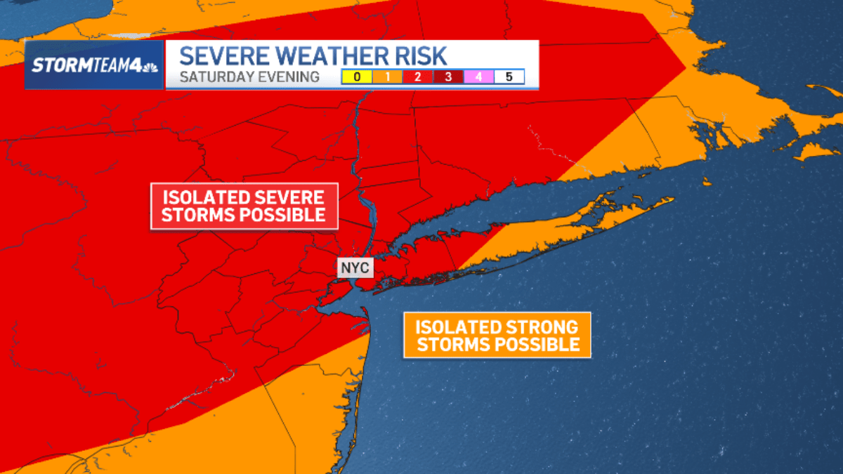 Severe storms brings threat of damaging winds to tri-state Sat. – NBC New York
