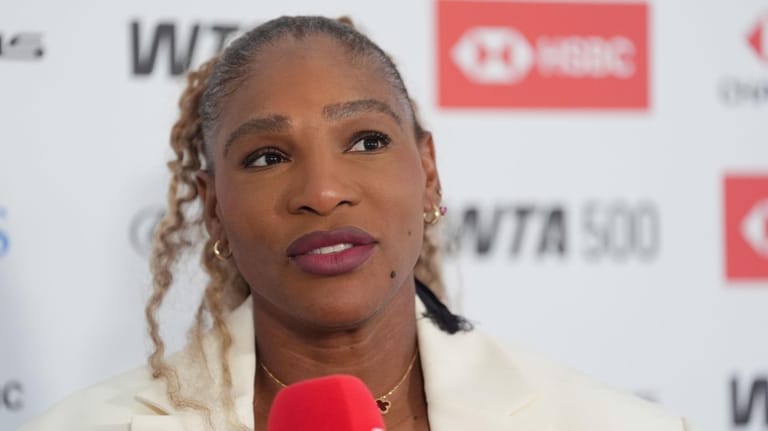Serena Williams during a press conference at The Queen's Club,...