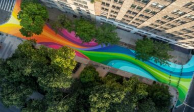 Hudson Square's New Mural Flows With Foot Traffic in NYC