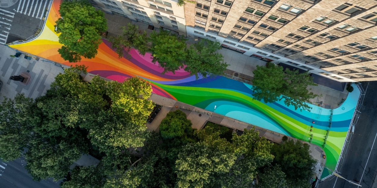 Hudson Square's New Mural Flows With Foot Traffic in NYC