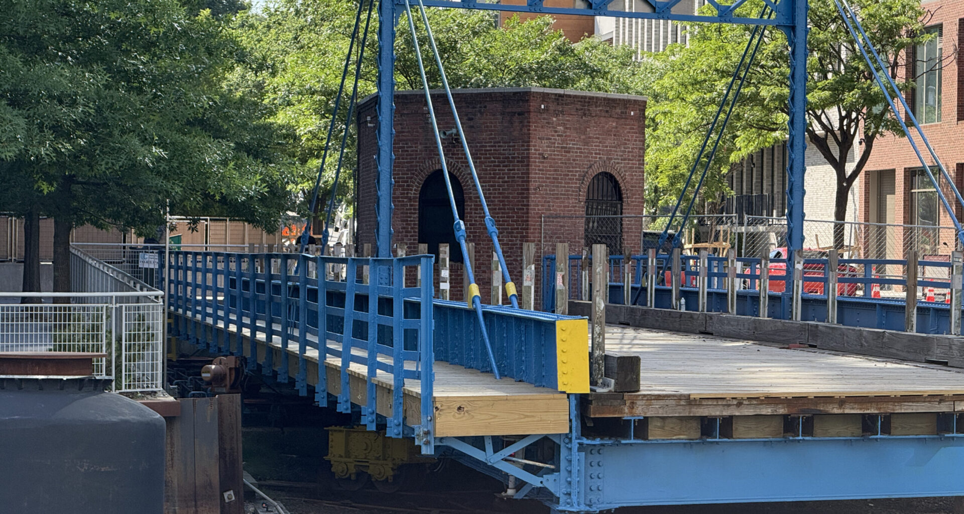 The soon-to-reopen Carroll Street Bridge, in its retracted position. Photo: NYC DOT
