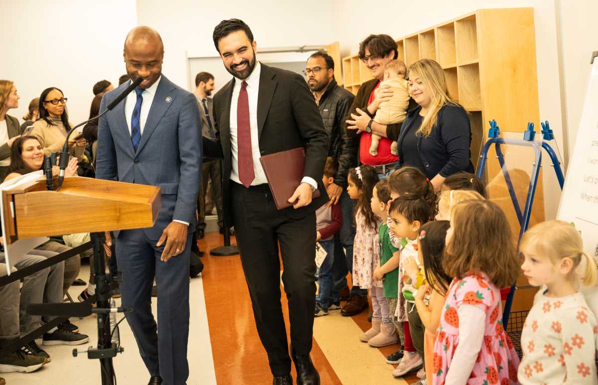 Mayor Zohran Mamdani and Schools Chancellor Kamar Samuels  opened a new early childhood education center in Downtown Brooklyn on Tuesday, April 21.