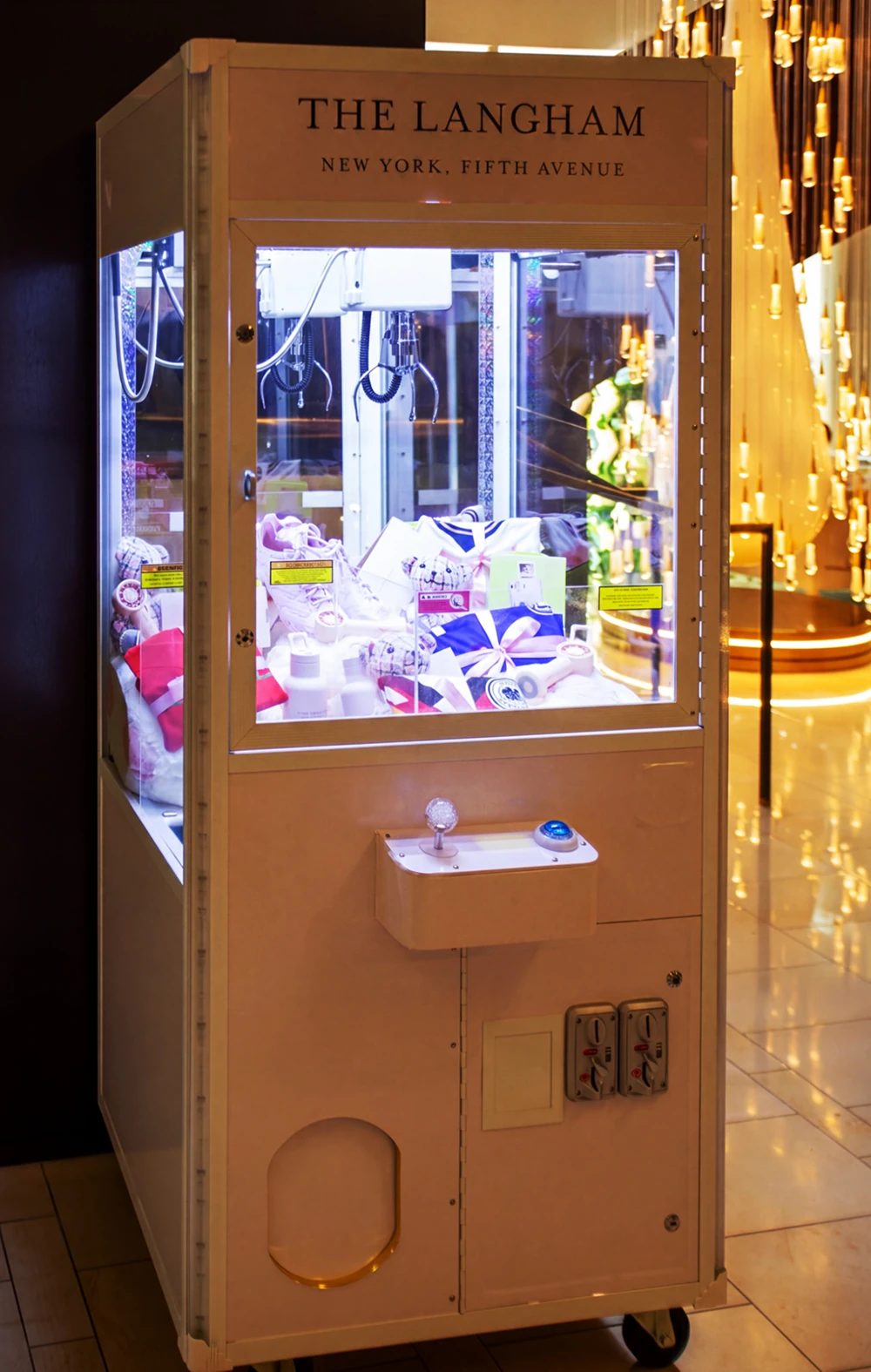 The Langham's claw machine.
