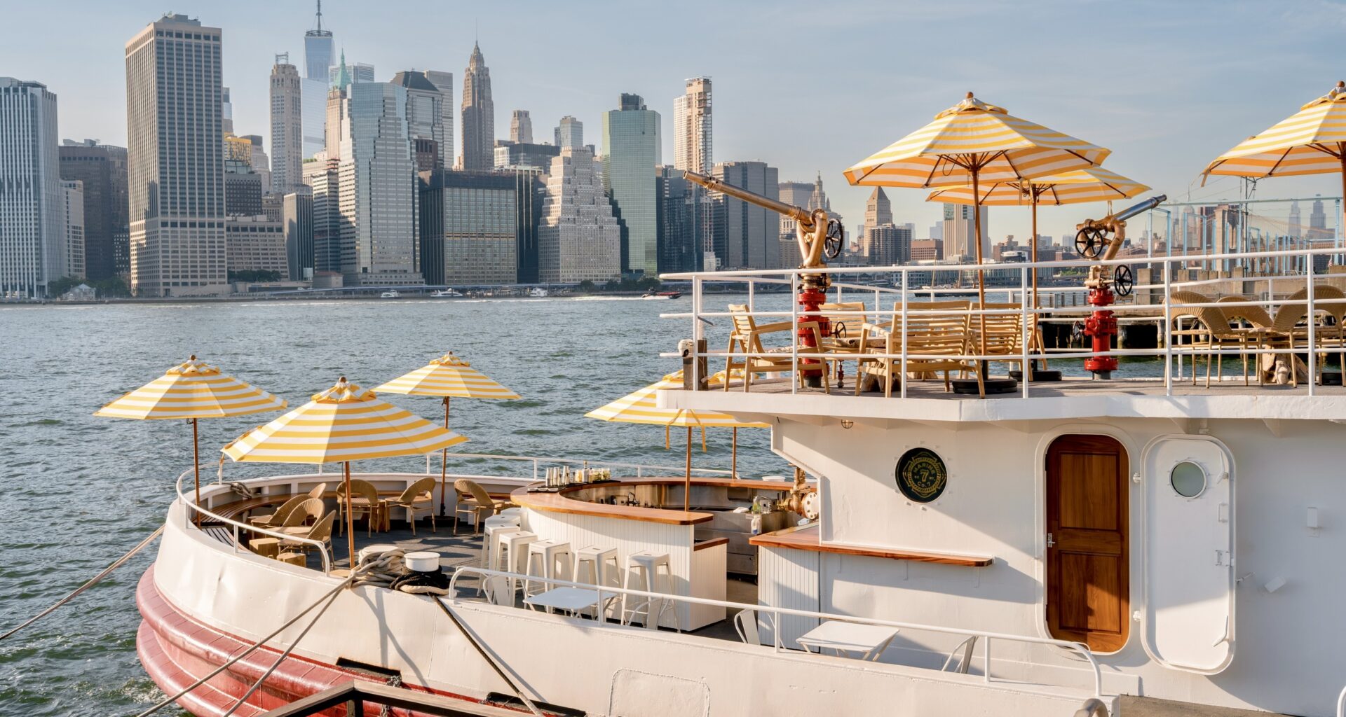 Fireboat is a New Floating Bar on the Water in NYC, Set Aboard a Decommissioned FDNY Fireboat