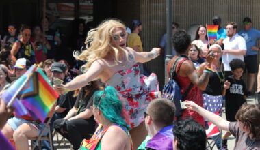 From noon to 8 p.m. Sunday, June 28, downtown Big Rapids will host the Pride Big Rapids Queen-Tennial Festival along Michigan Avenue. The fifth annual event will feature more than 70 vendors, family and children's activities, food trucks and a lineup of entertainment and educational programming centered around this year's theme, "Fearless and Free, Louder than Ever." In this file photo, drag performer J.A.N.E. dances among attendees of the fourth annual Big Rapids Pride Festival.