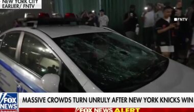 Knicks title celebration turns unruly in NYC as arrests made, vehicles damaged