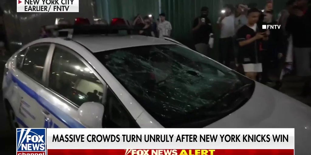 Knicks title celebration turns unruly in NYC as arrests made, vehicles damaged