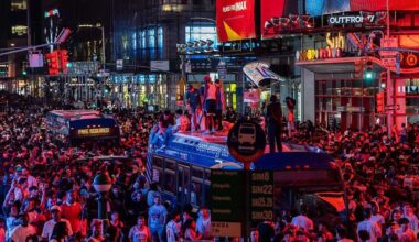 Mayhem as New York City celebrates the Knicks' championship win