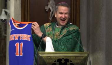 Knicks jersey, FIFA shirt and a Puerto Rican parade hat: Archbishop embraces NYC's big weekend