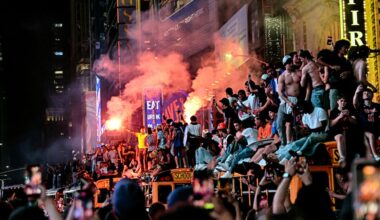 Mayhem breaks out, arrests made in New York City after Knicks win NBA championship