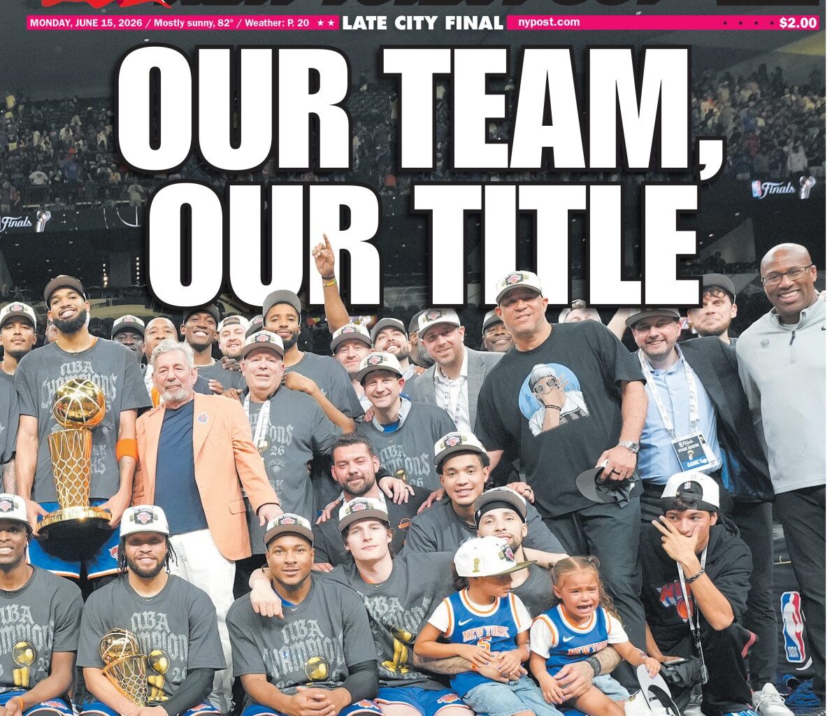 New York Post Cover for June 15, 2026