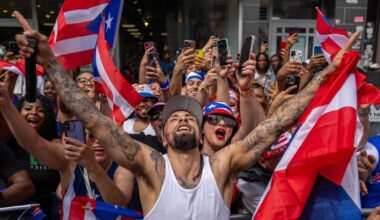 America partied hard this weekend. In Brooklyn, Puerto Rican joy was out in full force