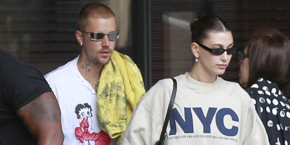 Hailey Bieber Dresses Up Vintage NYC Merch in LA