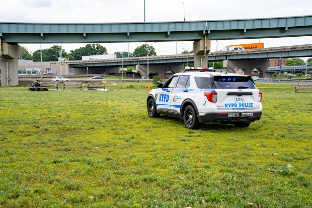 Police investigate after a man was fatally stabbed in Little Bay Park in Queens early Friday.