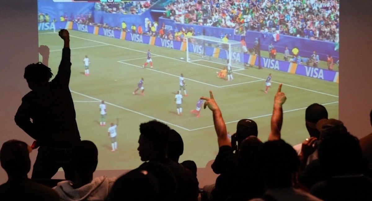 Mamdani attends World Cup watch party for France v. Senegal at Bronx migrant shelter