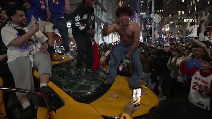 St. Cloud Knicks fan regrets role in viral New York City taxi damage after Game 4 win