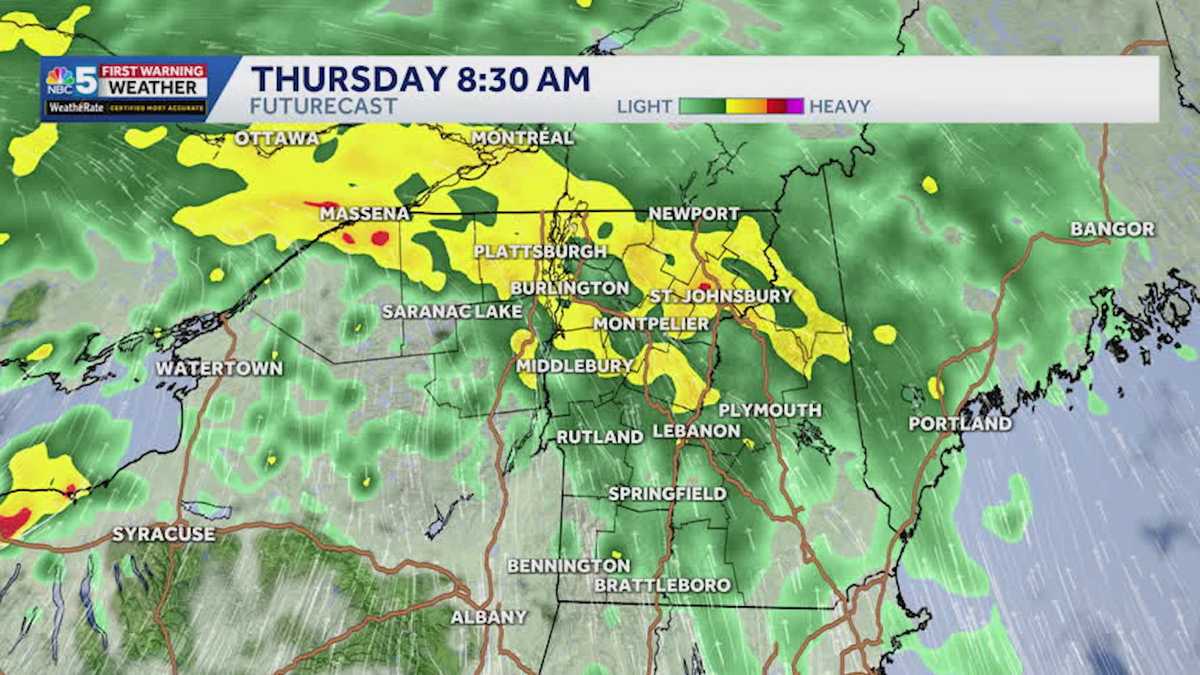 Timeline: See when heavy rain, strong storms arrive in Vermont, New York