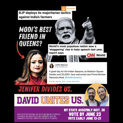New WFP ad attacks Rajkumar as ‘Modi’s best friend in Queens’