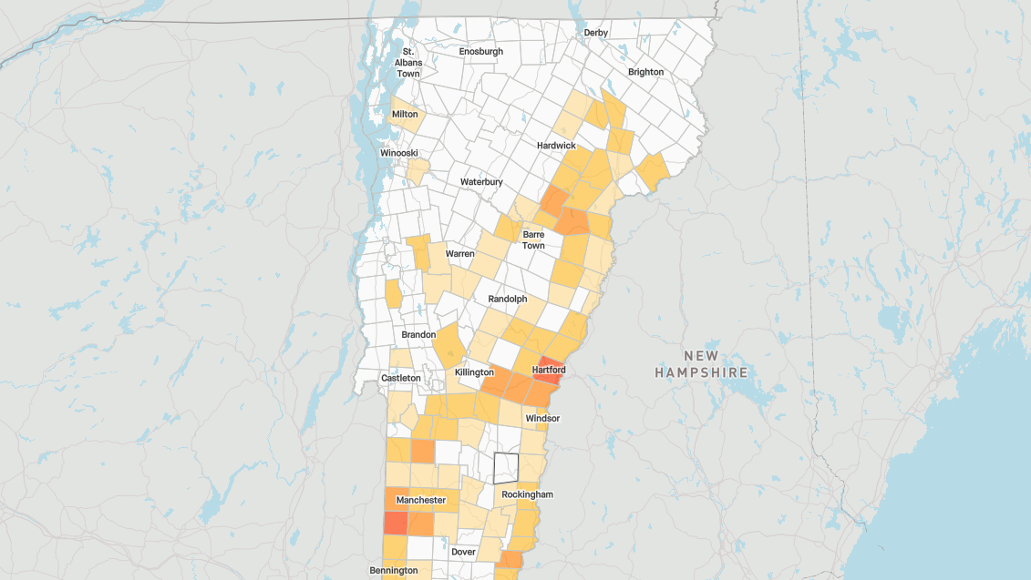 Track current outages across Vermont, New York
