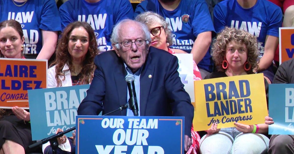 Bernie Sanders rallies for NY progressive candidates in Brooklyn ahead of primary election