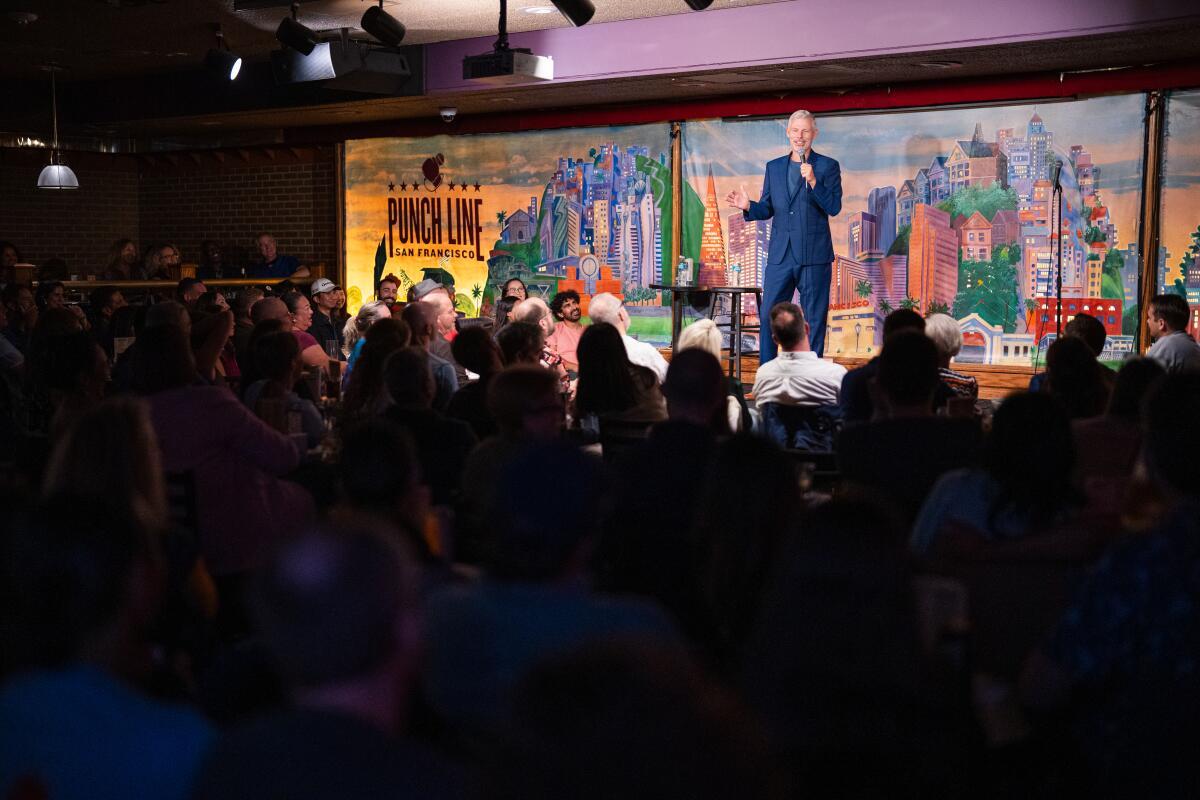 Bishop performing at the Punchline comedy club in San Francisco.