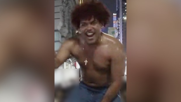 Police have arrested Saul Vargas, who police said was captured on video damaging a yellow taxi after the Knicks won Game 4 of the NBA Finals. (NYPD)