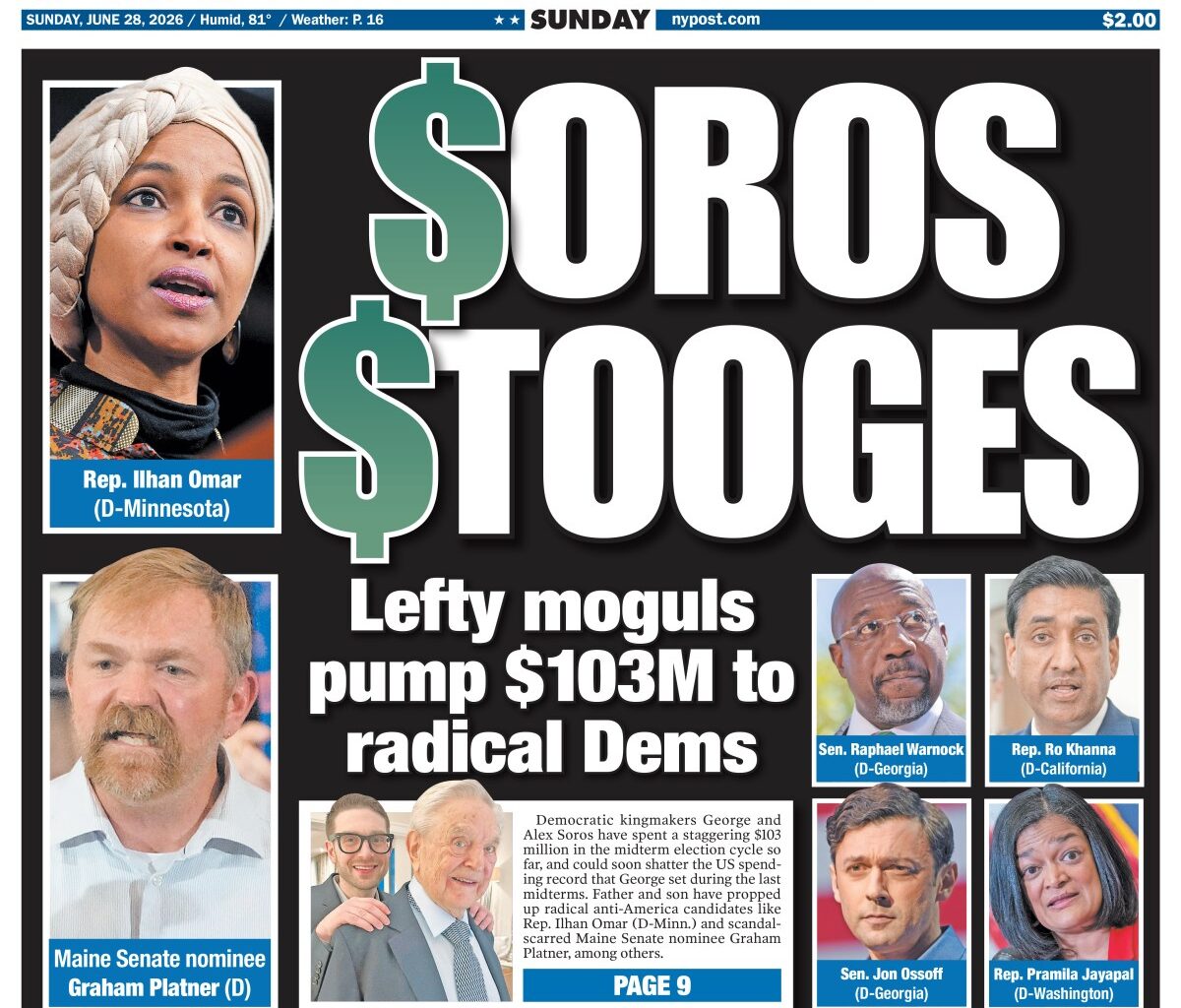 New York Post Cover for June 28, 2026