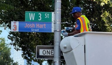 Knicks players being honored with temporary street signs in New York City