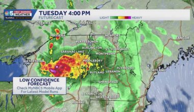 Hour-by-hour: See when storms may arrive Tuesday in Vermont, New York