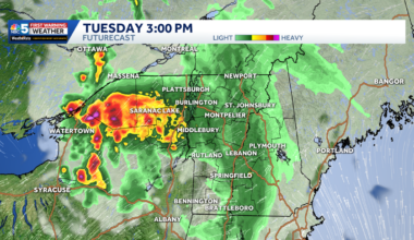 Storm chances rise Tuesday as heat, humidity builds in Vermont, New York