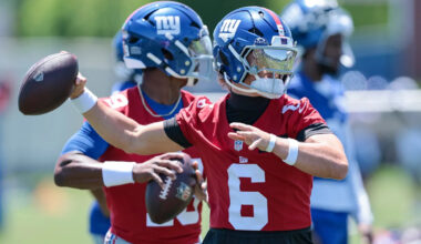 New York Giants QB Jaxson Dart commanded heavy workload during minicamp