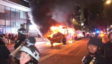 Knicks celebrations: School bus set on fire, multiple people arrested, 17-year-old shot