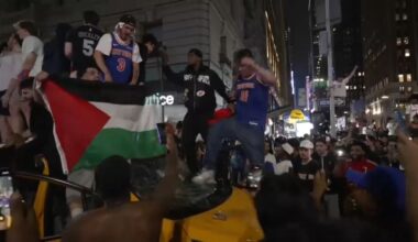 Search for suspects after taxi stomped on, damaged after Knicks Game 4 of NBA Finals win