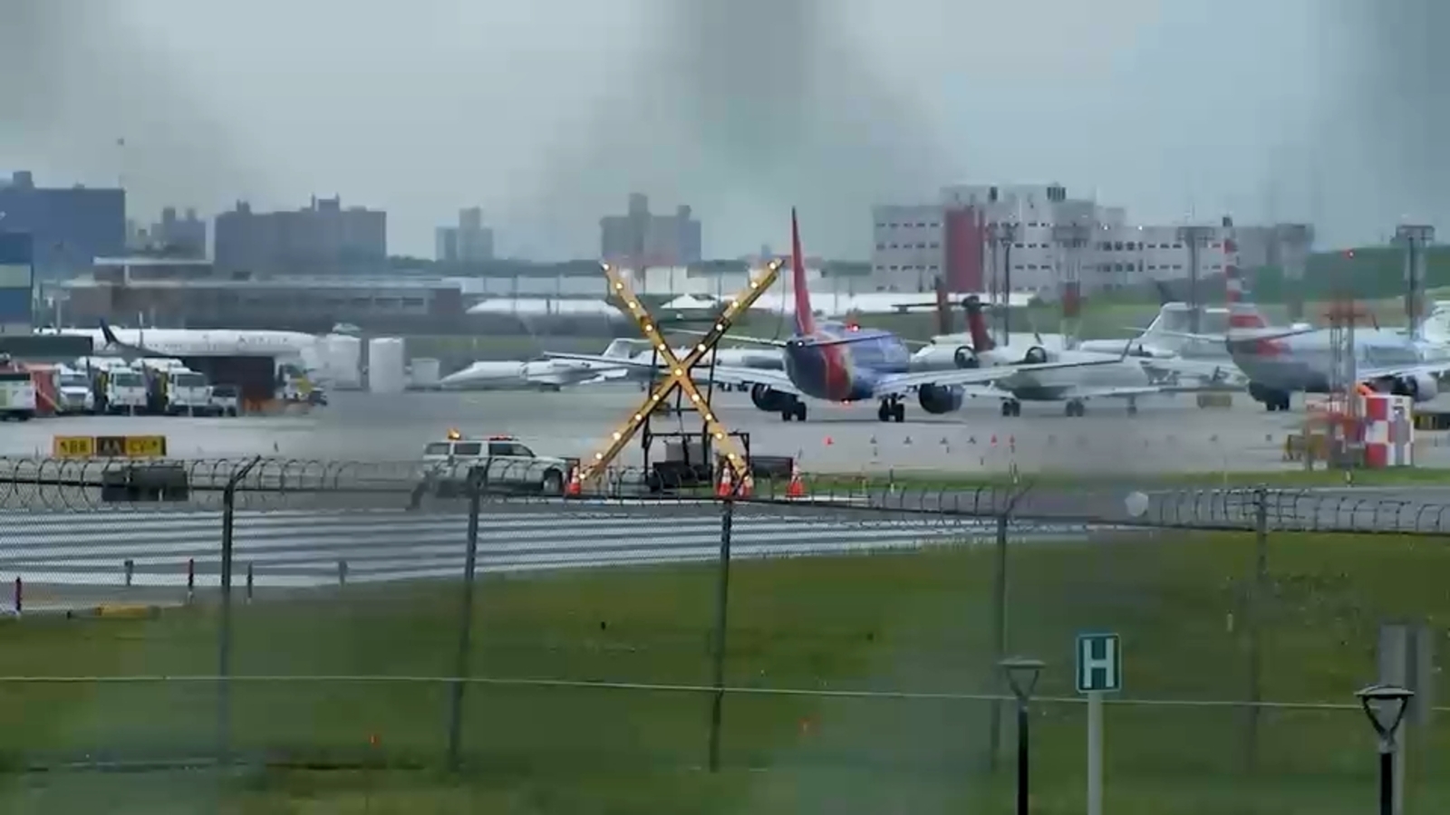 LaGuardia Airport runway 4/22 temporarily shut down after 'depression' found during inspection, officials say
