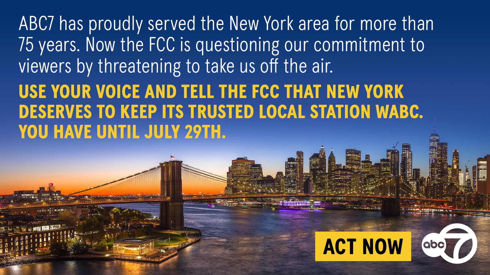 Tell the FCC to Keep WABC-TV on the Air!