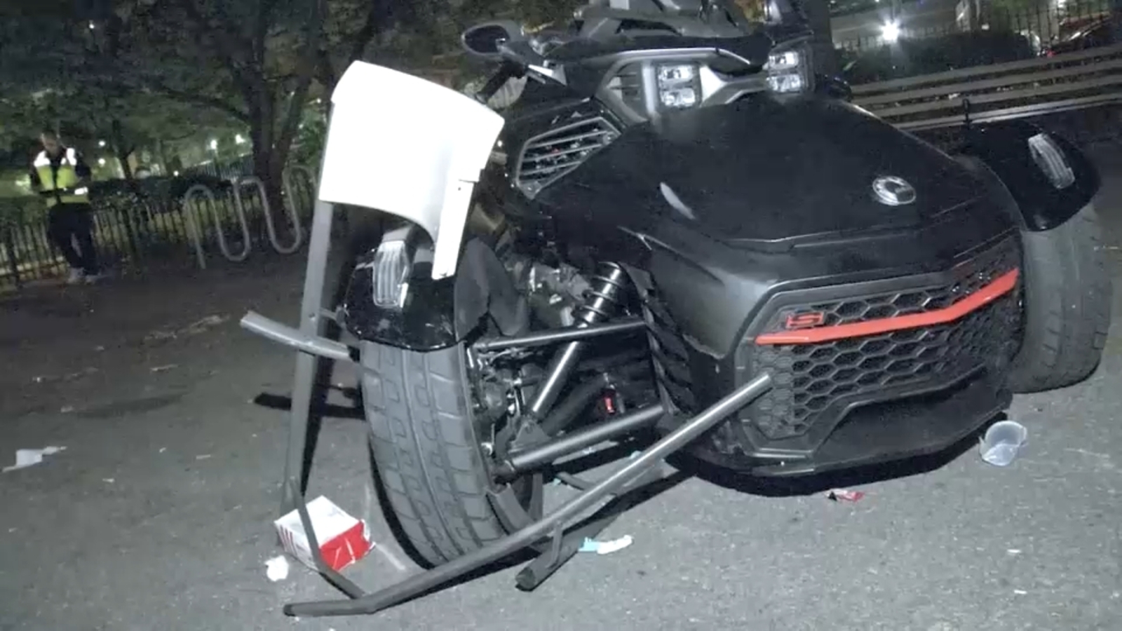 9 injured when motorcycle strikes group inside Commodore Barry Park in Brooklyn