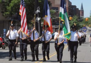 NYPD color guard. Photos Walter Karling