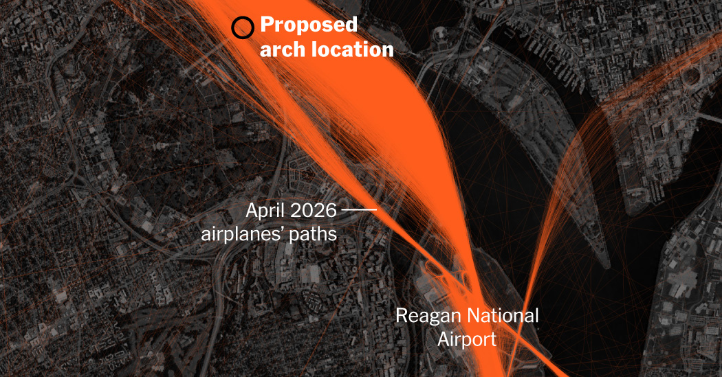 How Trump’s Proposed Arch Could Complicate D.C.’s Congested Airspace