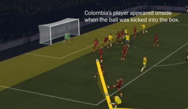 See How Colombia’s Goal Was Ruled Offside by a Toe