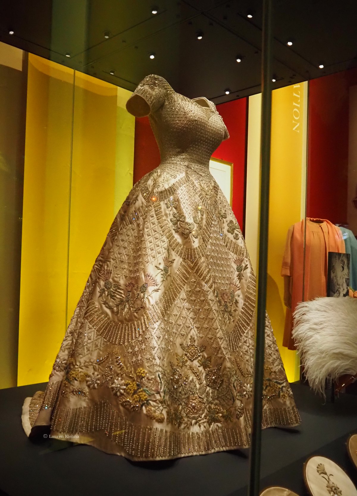 Views of Queen Elizabeth II: Her Life In Style at the King's Gallery, Buckingham Palace in London on April 9, 2026 (Photograph © Lauren Kiehna. All rights reserved.)