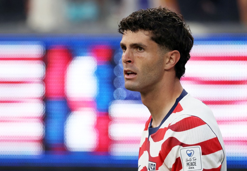 Christian Pulisic of the U.S. in his national team uniform.