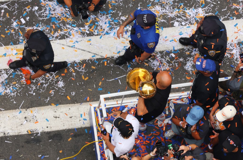 New York Knicks NBA Champions ticker-tape parade.